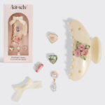 Kitsch - KitschPop Agrafă Curbată cu Charm-uri - Pearlized Cream